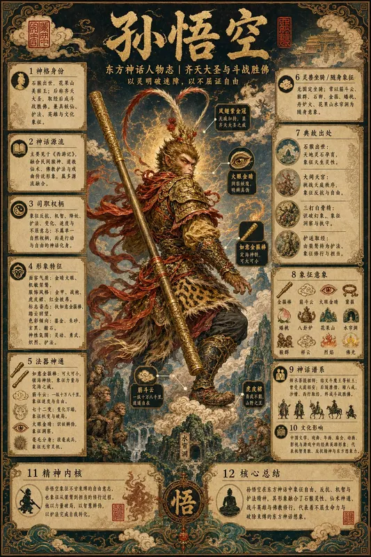 东方神话人物志百科海报